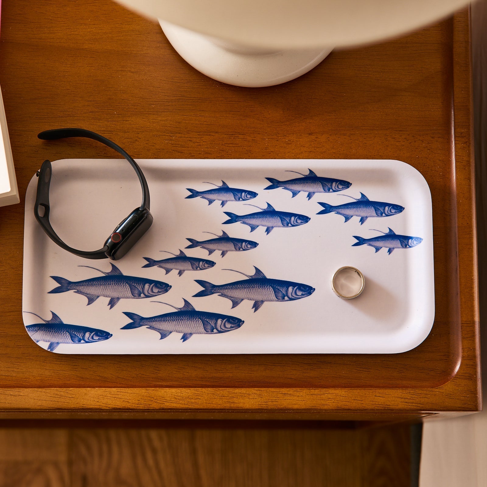  School Of Fish Small Rectangular Birchwood Tray
