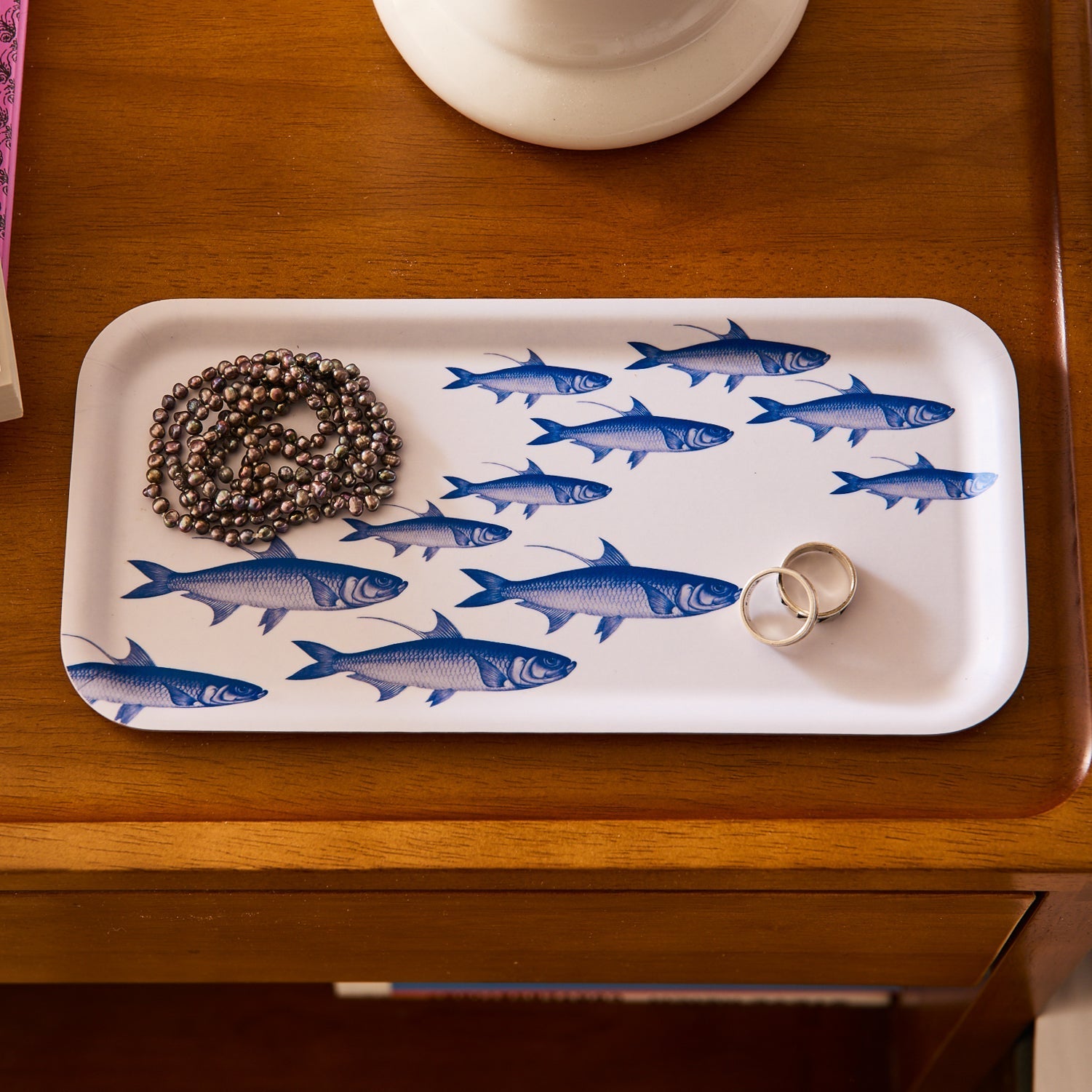  School Of Fish Small Rectangular Birchwood Tray