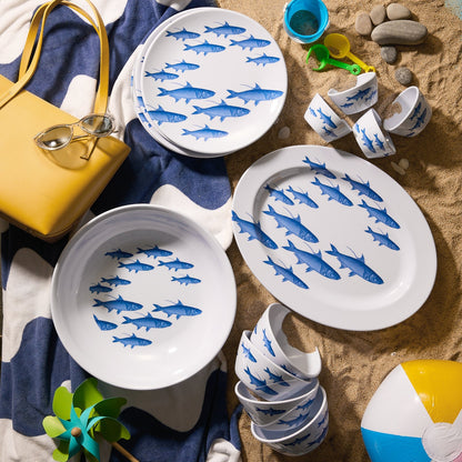  School Of Fish Melamine Snack Bowls, Set Of 4