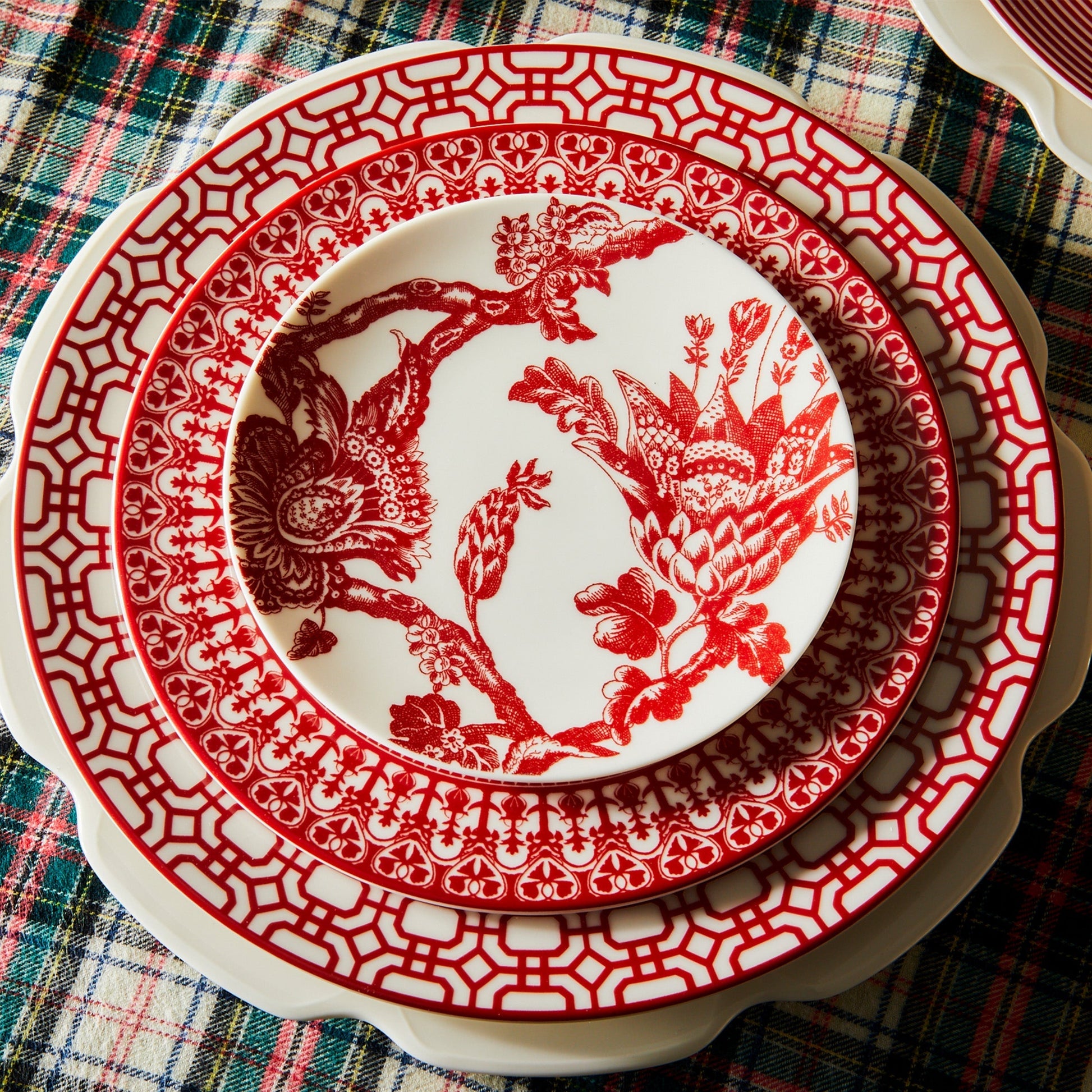  Newport Garden Gate Crimson Dinner Plate