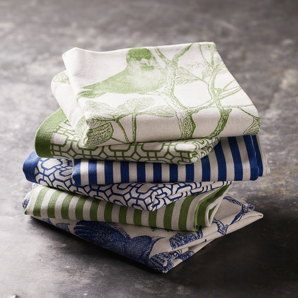  Arbor Birds Blue Dinner Napkins