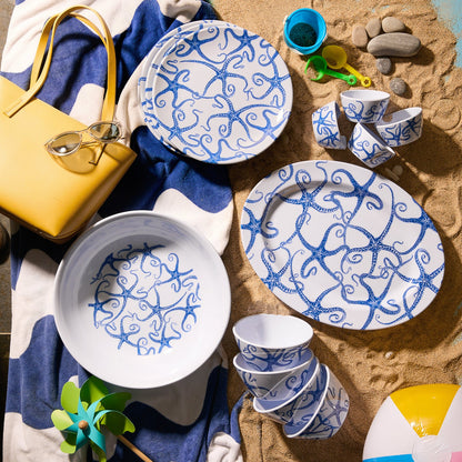  Starfish Melamine Snack Bowls, Set Of 4