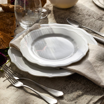  Stella Scalloped White Salad Plate