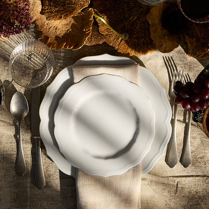  Stella Scalloped White Salad Plate