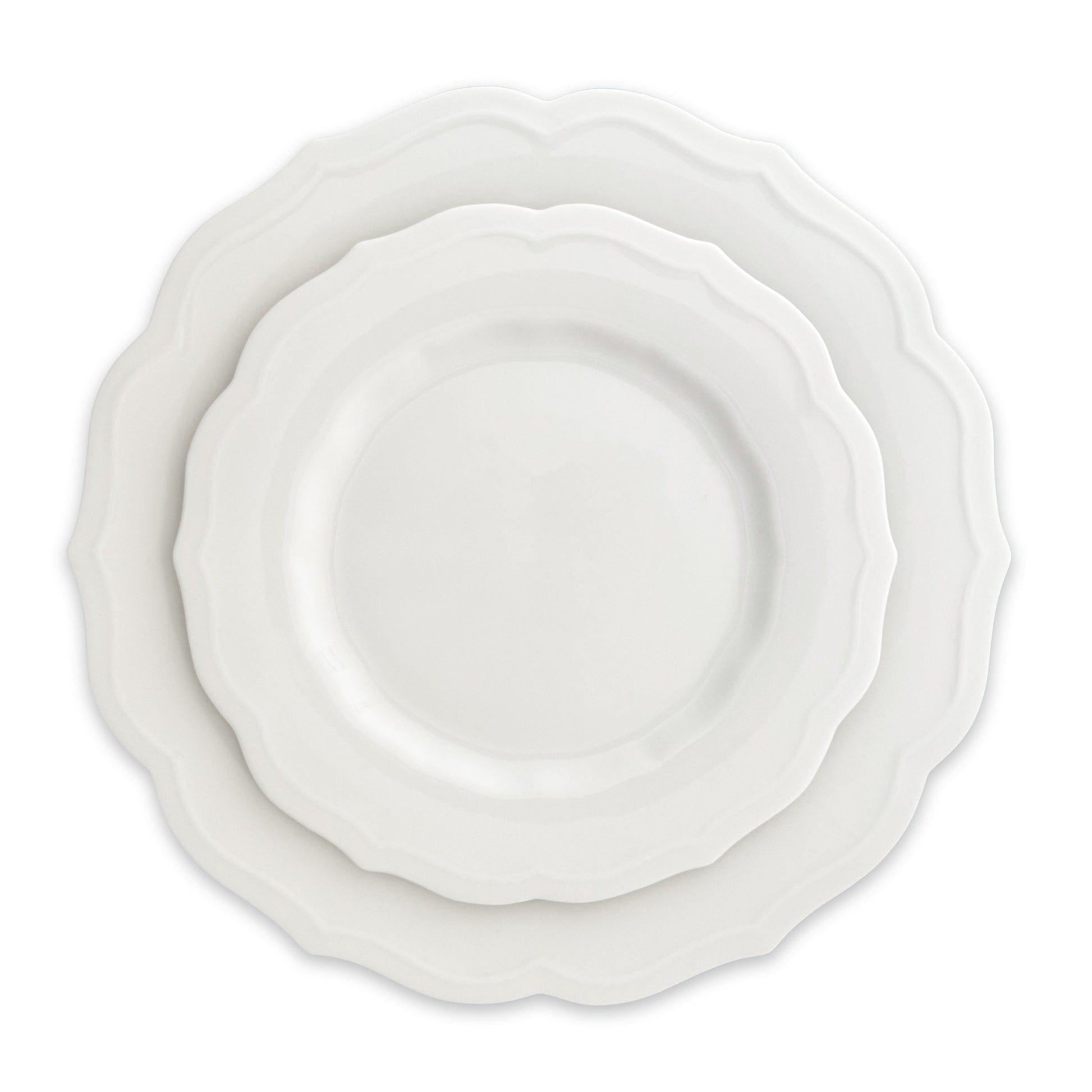  Stella Scalloped White Salad Plate