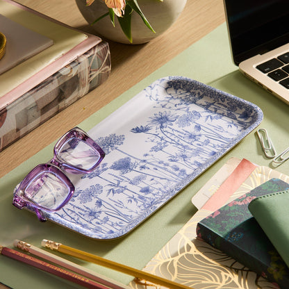  Summer Blues Small Rectangular Birchwood Tray