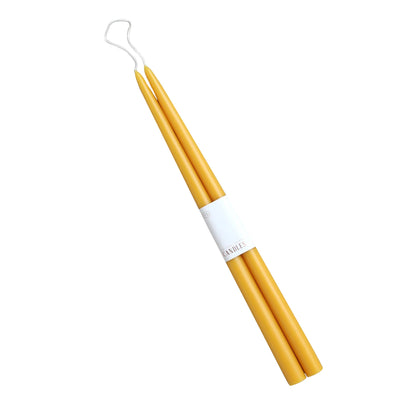  18" Marigold Taper Candles - Set Of 2