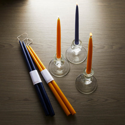  18" Ochre Taper Candles - Set Of 2